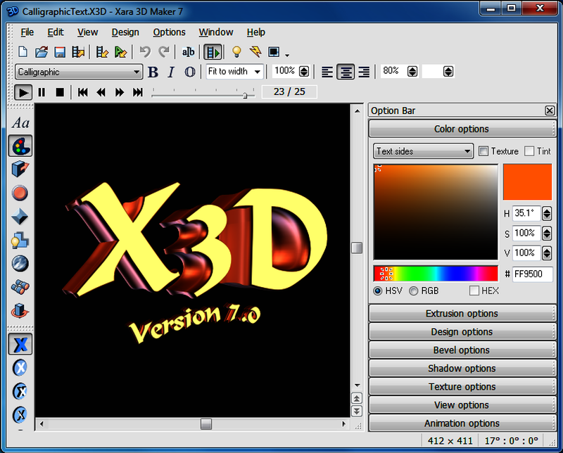 3d text graphics software free download